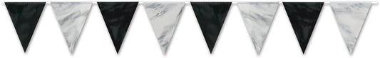 Black & Gold Pennant Banner for Parties | Beistle Decorative Party Supplies
