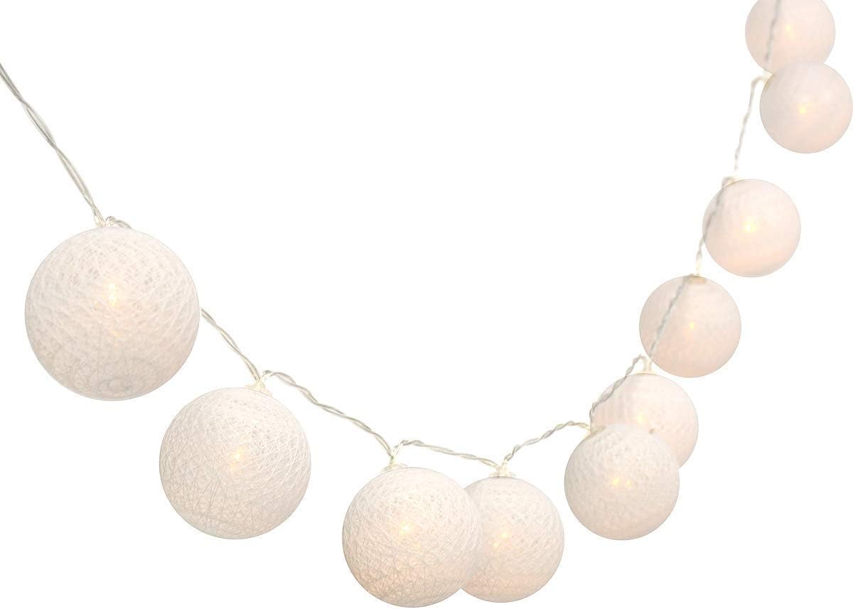 30-Count Battery Operated LED Fairy Lights - 10ft Yellow, Orange & White String Lights for Garden Decor
