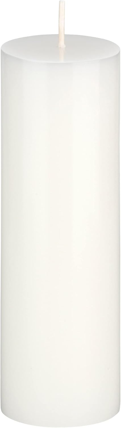 Unscented Black Pillar Candle - 2x6 Inch Hand Poured Premium Wax for Home Décor & Events