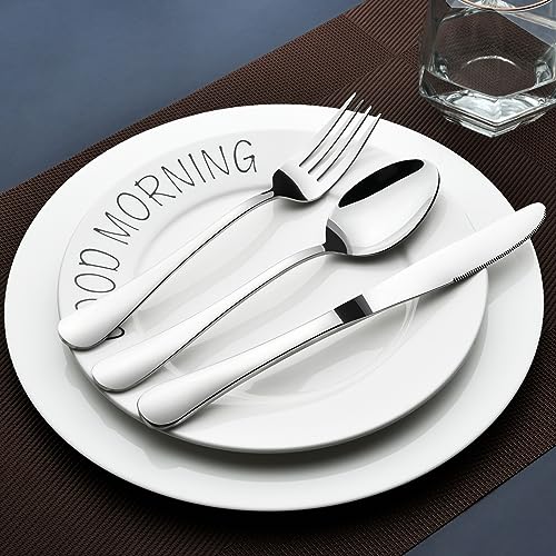 STILLOYE 40-Piece Stainless Steel Silverware Set for 8 - Modern Flatware Utensil Cutlery