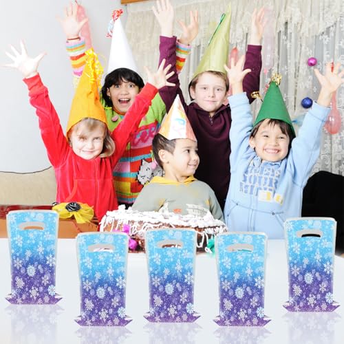 30pcs Frozen Birthday Party Gift Bags,Winter Snowflake Christmas