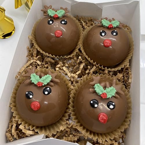 4Pcs Christmas Holly Leaves Silicone Molds for DIY Cake Fondant Biscuit Cookies Soap Sugar Pudding Chocolate Hard Candies Dessert Candle Decor