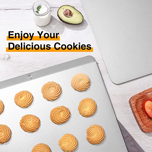 Large Flat Cookie Sheet No Edges - Nonstick Insulated Baking Pan, 16x14 Inches, Grey - Variation of THIS listing