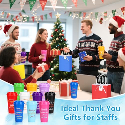 Team Gift Set - 141Pcs 20-Count Employee Appreciation Kit with 16oz Tumblers, Notebooks, Pens, Bracelets, Keychains, Cards