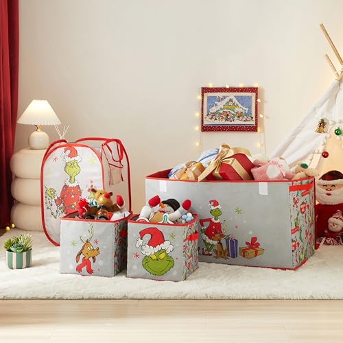 Dr. Seuss The Grinch Collapsible Laundry Hamper - Toy & Holiday Storage Basket