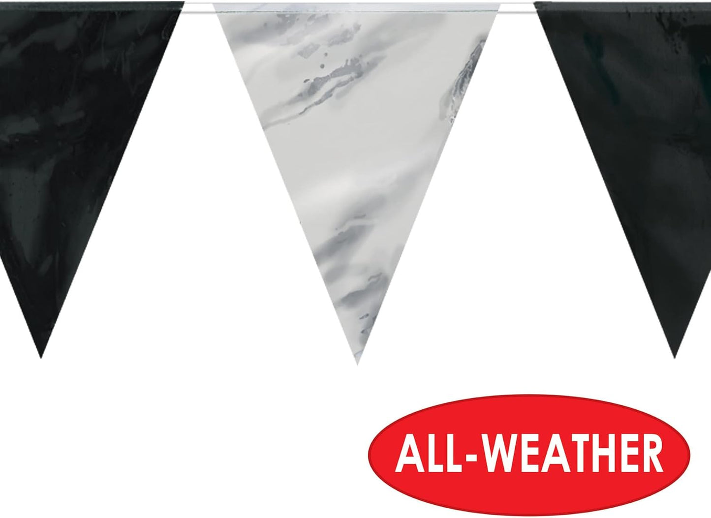 Black & Gold Pennant Banner for Parties | Beistle Decorative Party Supplies