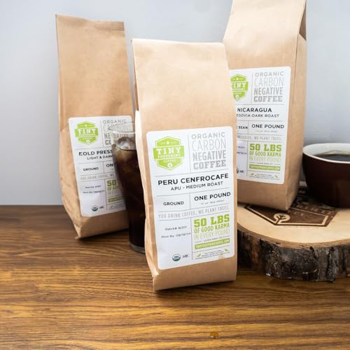 Tiny Footprint Coffee Organic Light Roast Whole Bean Coffee 3lbs - Carbon Negative & USDA Organic