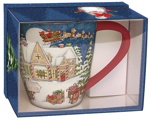 Lang Santa's Workshop Café Mug 17 oz – Ceramic Gift Box Included