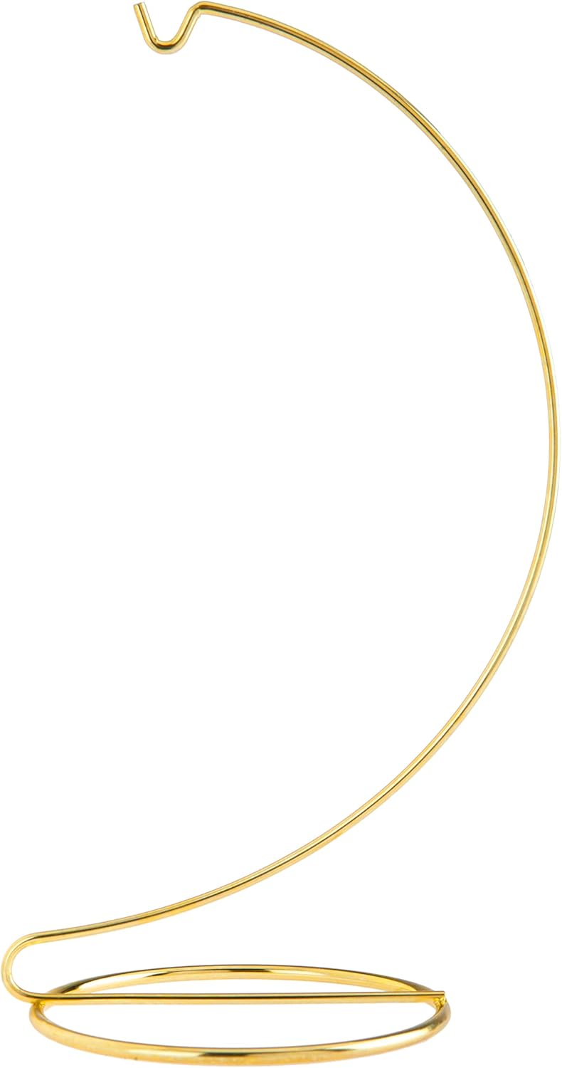 10-Inch Gold Metal Ornament Display Hanger Stands - Set of 6 for Christmas Ornaments & Terrariums