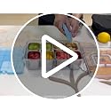 Stainless Steel Snackle Box with Ice Pack - 8-Compartment Large Travel Snack Tray, Silver White