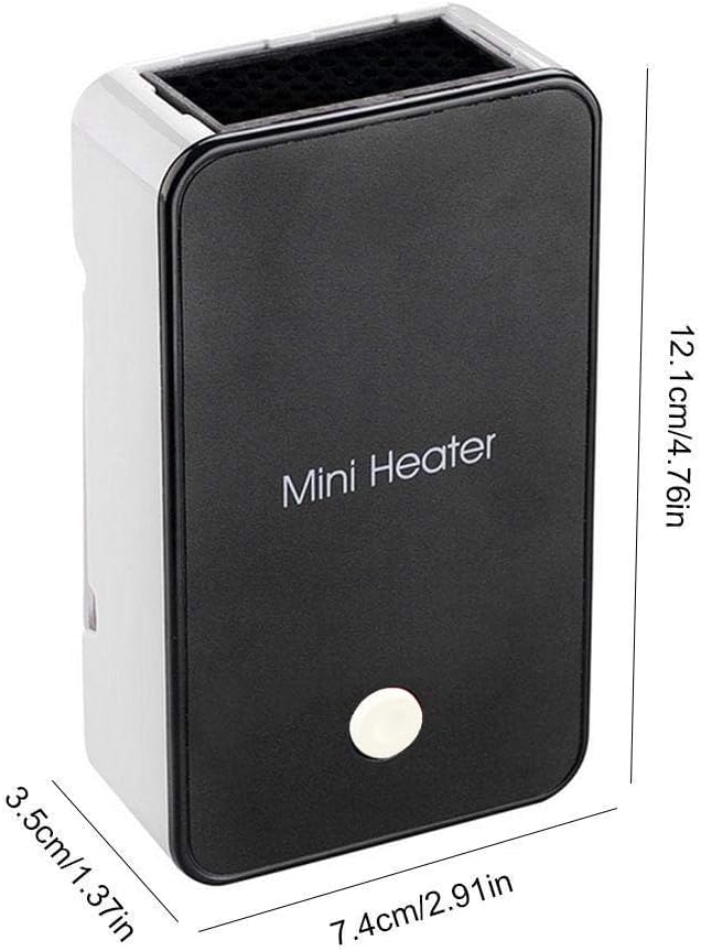 YOUCIDI Mini Portable Electric Fan Heater - Energy-Saving Desktop Room Warmer | Black Color