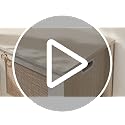 SICOTAS Rattan Storage Bench Boho Chest with Safety Hinges - White Cream Oak, 32.2" Wide