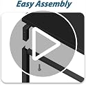 SHW Mission 48-Inch Black Home Office Computer Desk with Steel Frame