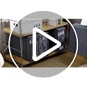 Gray 8 Pack Bed Sheet Organizer with Window - Linen Closet Storage