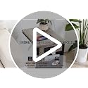 C Shaped End Table with Charging Station - Rustic Brown, Set of 2