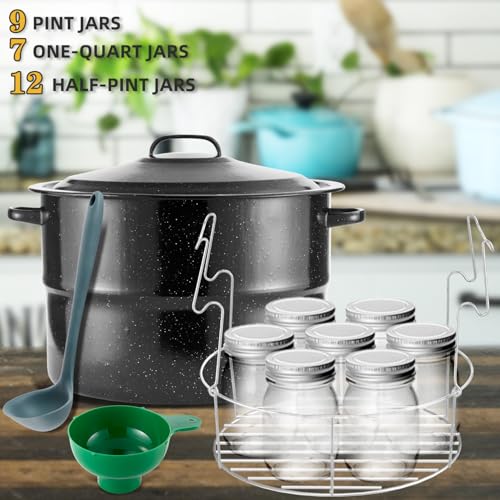 21.5 Quart Canning Pot Set with Rack & Lids - Beginner Canning Kit