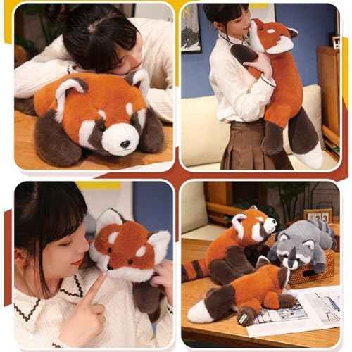 Red Panda Weighted Plush Toy, 11.8 Inch Plush Pillow, Cute Red Panda Plushie for Kids, Boys, Girls Birthday Gift