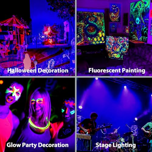 18W Waterproof Black Light Spotlight Outdoor IP65 for Glow Party Halloween Stage Lighting - Variation 2
