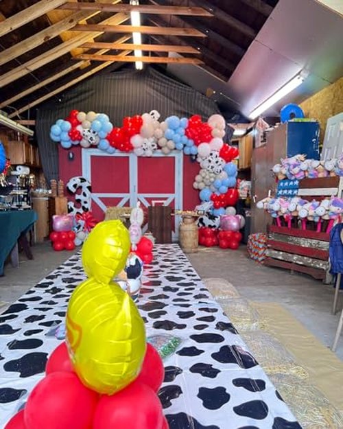 Cow Print Number 13 Balloon 40 inch, 13 Number Balloons, 13th Cow Farm Barnyard theme Birthday Decorations for Girls Boys Kids, 13 Year Old Party Supplies