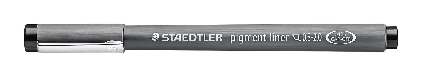 Staedtler Pigment Liner, Fineliner Pen for Drawing, Drafting, Journaling, 2mm, Black, 308 C2-9