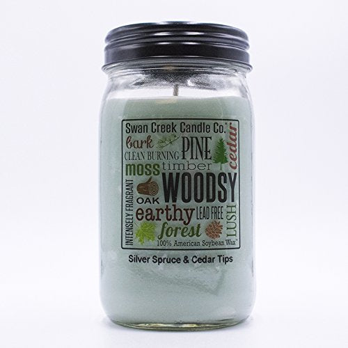 Silver Spruce & Cedar Tips 24oz Pantry Jar by Swan Creek Candle