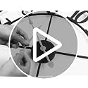 Cuspin 30 Inch Large Wall Clock - Black Metal with Arabic Numerals, Vintage Modern Design