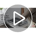 OXO Good Grips Aluminum Fold Flat Dish Drying Rack - 2-Tier, Removable Utensil Cup, Compact Storage
