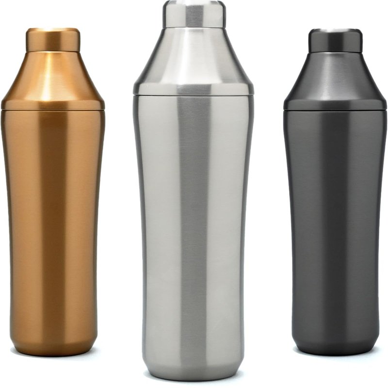 Elevated Craft Hybrid Cocktail Shaker - Premium Vacuum Insulated Stainless Steel Cocktail Shaker - Innovative Measuring System - Martini Shaker for the Home Bartender - 28oz Total Volume