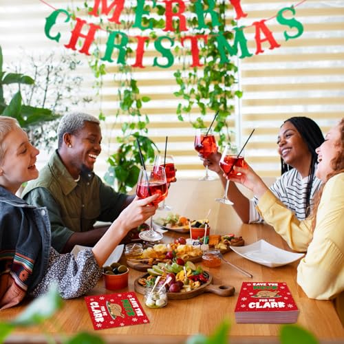 Christmas Vacation Clark Save The Neck For Me Cocktail Napkins 50 Pack - Holiday Party Decor