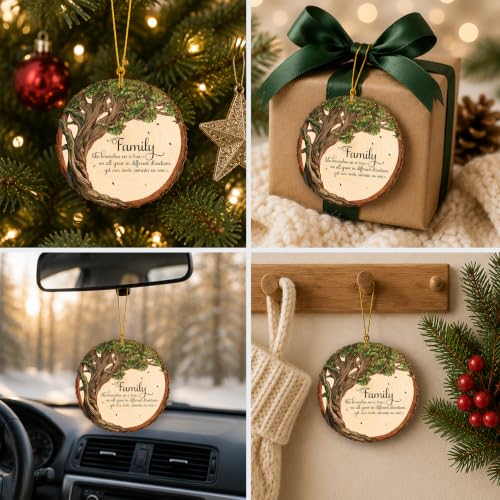 HONOCOOLS Alf02 Family Tree Roots & Branches Wooden Ornament Christmas Gift