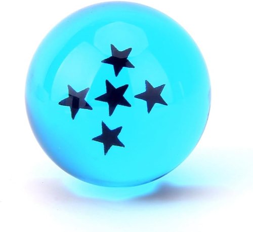 Boxtree Children's Toy Set - 7-Piece Crystal Ball Collection | 43mm Blue Stars