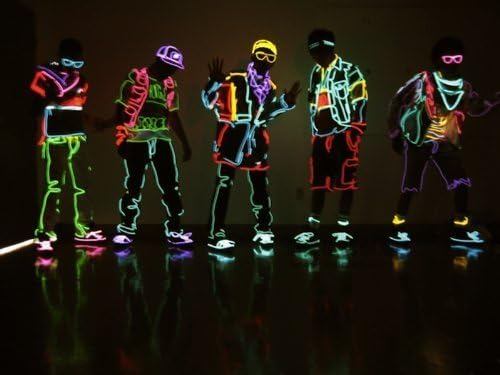 9ft Neon EL Wire Light - 5 Pack with Battery Pack for Creative Lighting Decor