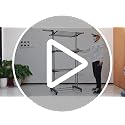 HOMIDEC 4-Tier Foldable Clothes Drying Rack - Oversized Stainless Steel, Gray
