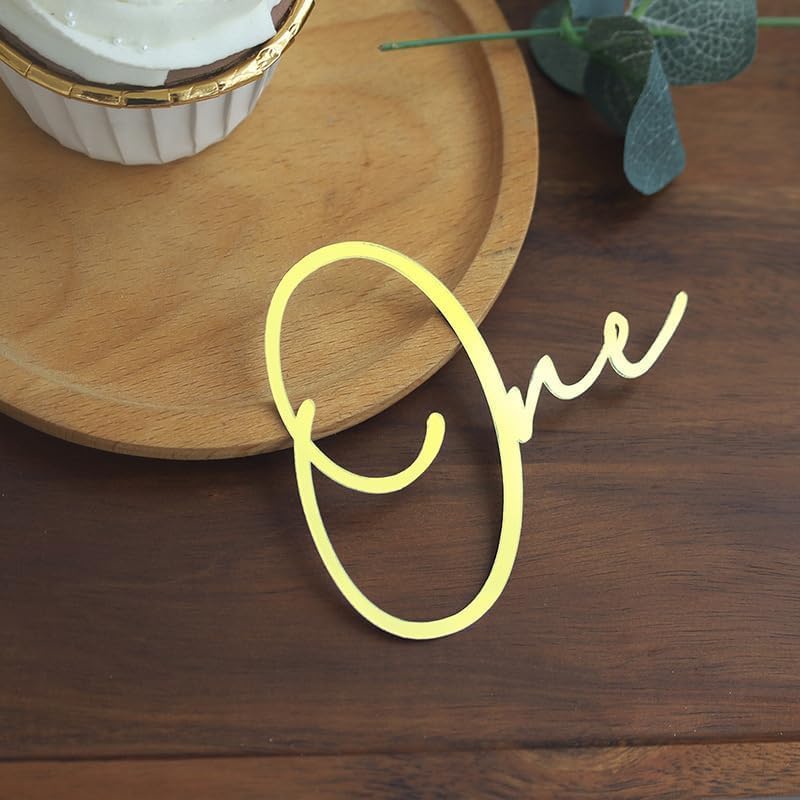 Skiennix Acrylic Mirror Cake Topper - Elegant Gold & Silver Design for Baptism, Birthday, Wedding Celebrations