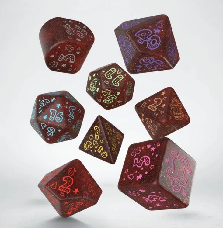 Q Workshop Advent Dice Calendar 2025 – 24 Day RPG Dice Countdown w/ 8‑Piece Holiday Set