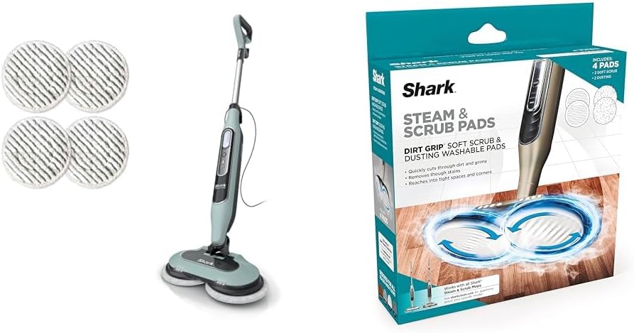 Shark Steam Mop - Hard Floor Cleaner with Reusable Dirt Grip & Dusting Pads | Compatible with S8001, S8201, S7201, S7001