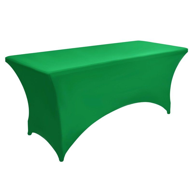 ZarzaaSik 6-Pack 6ft Spandex Table Covers for Rectangle Standard Folding Tables - Wrinkle Resistant Stretch Tablecloths - Ultimate Fitted Table Protector for Parties, Trade Shows, Wedding