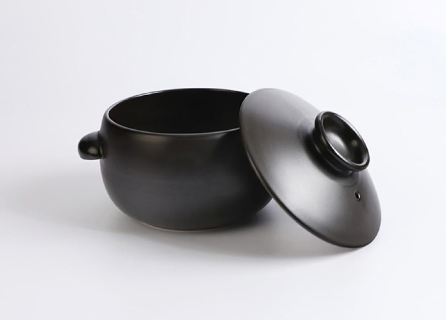 Korean Earthenware Pot Ttukbaegi, Ceramic Clay Cooking Pot Petalite Casserole, Heat Resistant Ceramic Pot, Zero-Crack Stone Bowl Stockpot Soup Cookware (Medium)