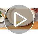 WELLIFE 12 Inch Compostable Paper Plates 125-Pack White Heavy Duty Eco-Friendly
