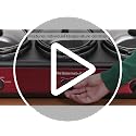 Elite Gourmet Triple Slow Cooker Buffet Server with 3 x 2.5 Qt Red Stoneware, Removable Pots & Lid Rest