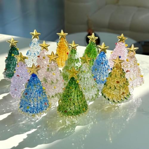 Handmade Christmas Glaze Tree Ornaments Set of 2 - Festive Holiday Decor