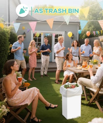 4 Pack 30 Gallon Disposable Trash Cans - Foldable Waterproof Cardboard Bins