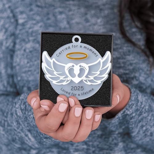 Angel Baby Memorial Hanging Ornament, Carried For A Moment Loved For A Lifetime, Acrylic, Christmas