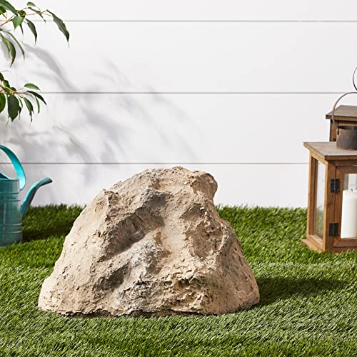 Artificial Rock for Landscaping - Small Beige Faux Well Pump Cover 9x13x16 in - Variation of Beige / Small