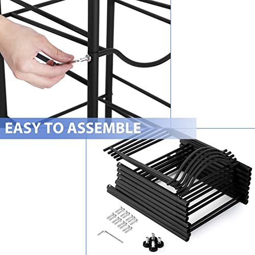 smusei Black 5 Tier Water Bottle Holder for 5-Gallon Jugs – Detachable Cooler Rack