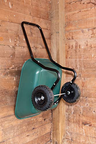 Garden Star Dual-Wheel Garden Cart with 4 Cubic Foot Poly Tray, 300 lbs Capacity