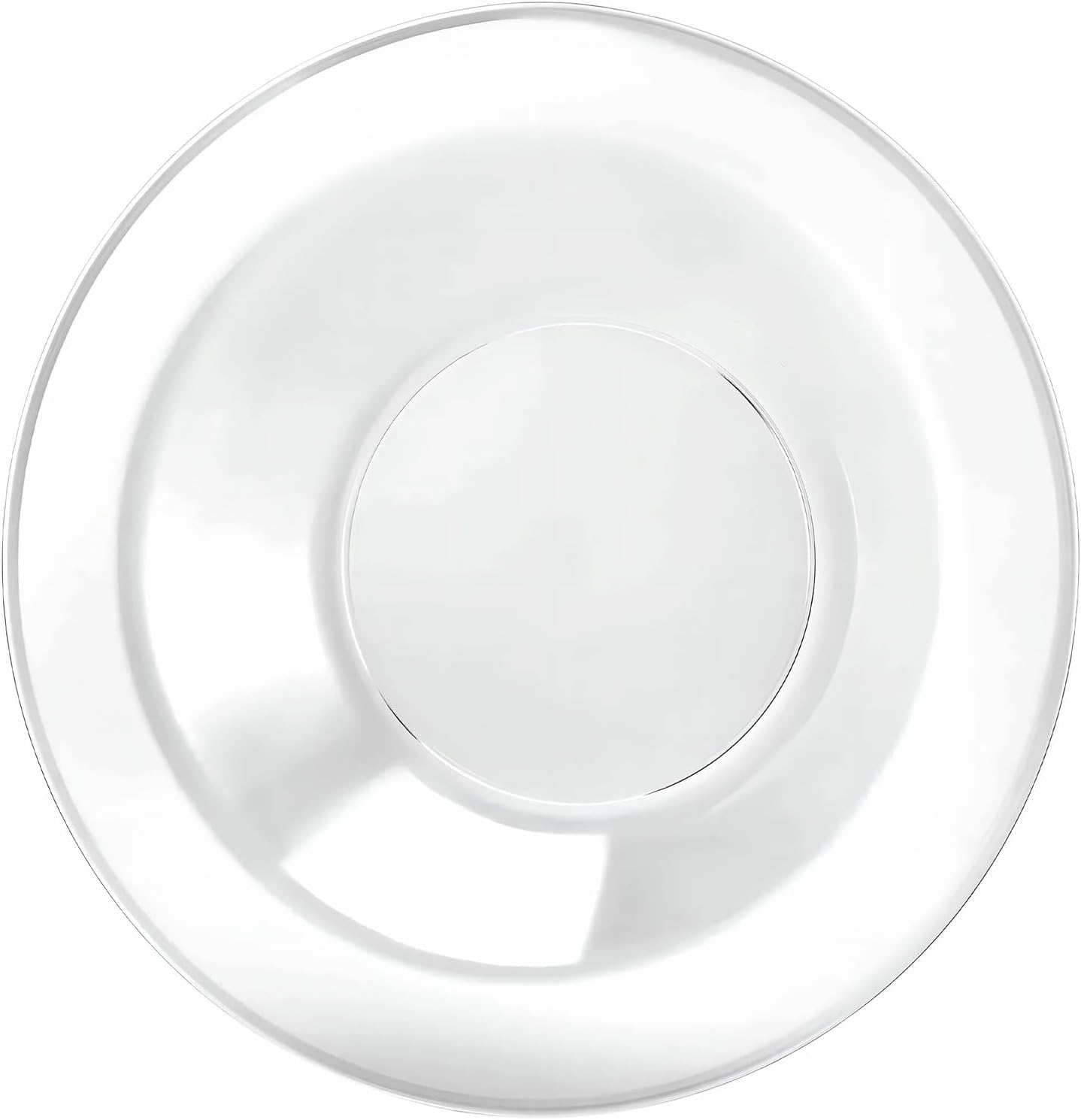 Premium 9-Inch Heavyweight Plastic Plates - Crystal Clear Wedding & Party Dinnerware, 30 Count
