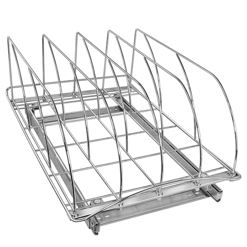 LYNK PROFESSIONAL Pull Out Baking Sheet Organizer 14x21 Deep Cabinet Chrome