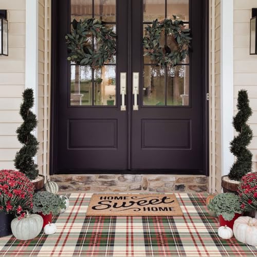 Christmas 4x6 Covered Outdoor Patio Rug - Washable Front Door Mat