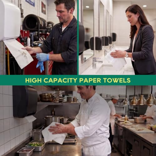 ECOLipak TAD Paper Towels 10x800 White, 6 Rolls Absorbent Hand Towels